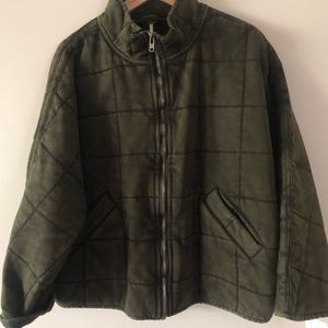 NWT Free People Dolman Quilted Jacket size S in Dusted Military